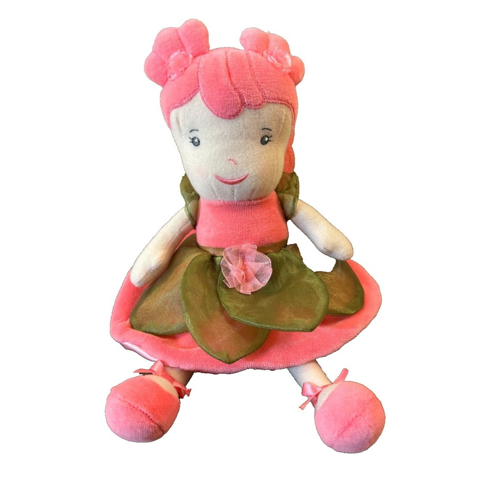 Anne Geddes‎ Fairy Doll Lovey Security Green Pink Plush Soft Toy Stuffed 12 Inch